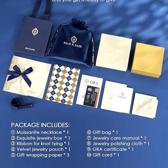 Beam & Bask Moissanite Heart Pendant Necklace 2ct 18K Gold NWT - Picture 7 of 8